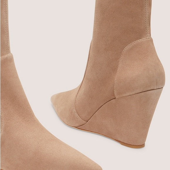 Stuart Weitzman Stuart Wedge 85 Sock Bootie - Picture 6 of 8